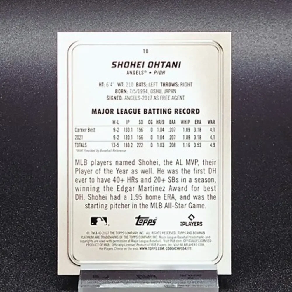 Shohei Ohtani Titans of the Game Bowman Stars MLB Los Angeles Dodgers Star